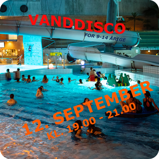 VandDisco for 9-14 årige d. 12. september 2025 i Køge Svømmeland